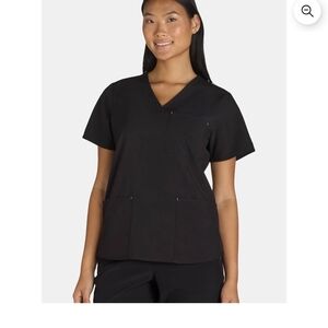 XL Women’s V-Neck Black Scrub Top (Lot of 2)